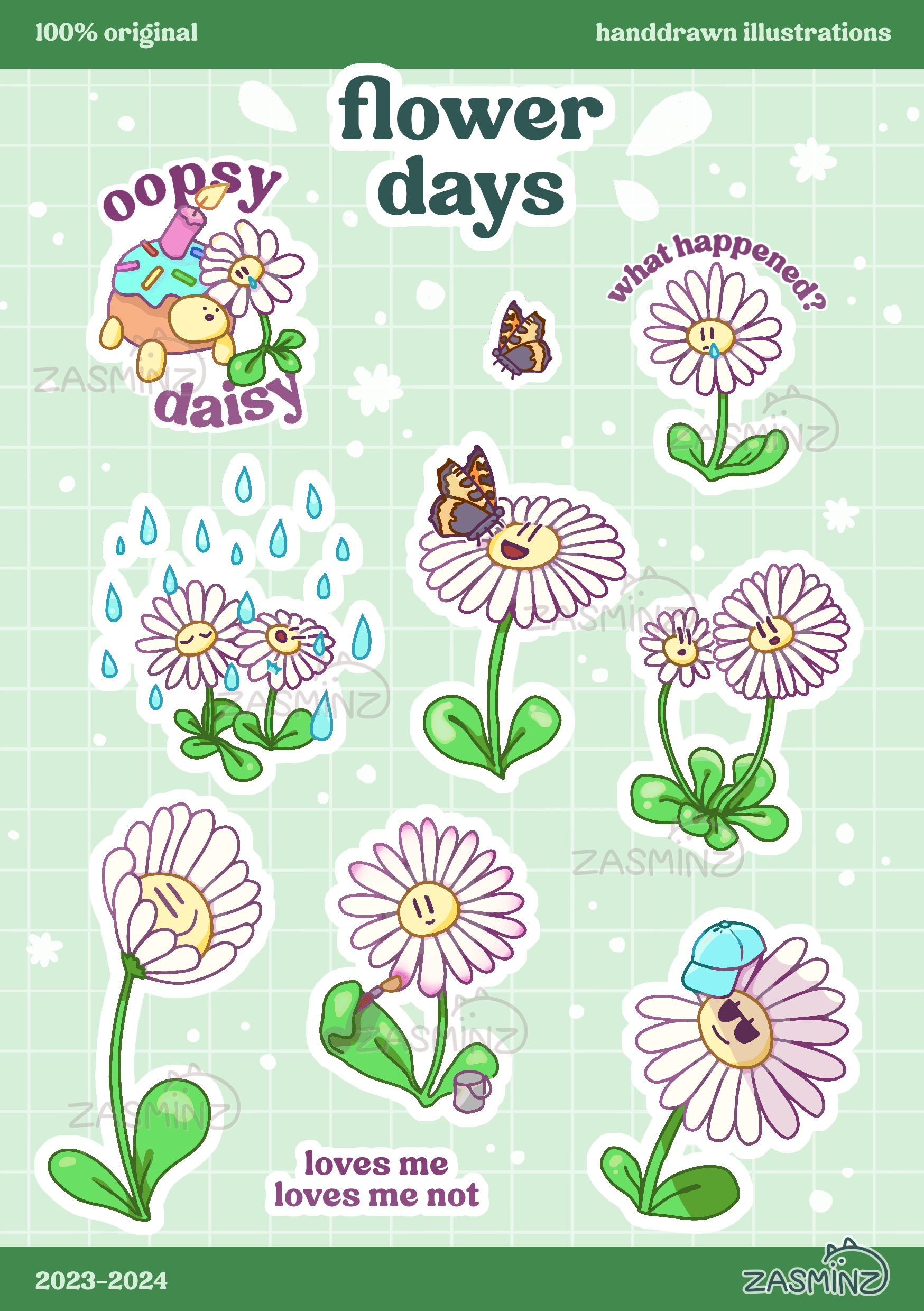 Flower Days Illustrations by Zasminz